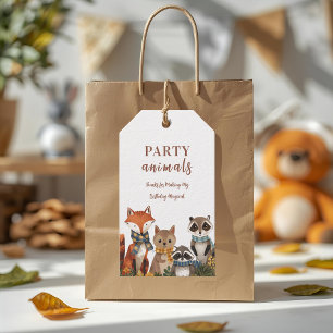 Etiqueta Para Presente Animais do Partido Woodland Animais Florestais de