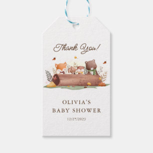 Etiqueta Para Presente Animais florestais adoráveis