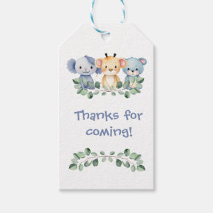 Etiqueta Para Presente Animais Personalizados de Safari para Bebê