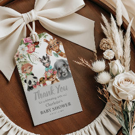 Etiqueta Para Presente Animais Safari Cute Selvagens Um Chá de fraldas