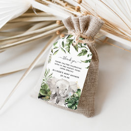 Etiqueta Para Presente Animais Selvagens | Chá de fraldas Obrigado