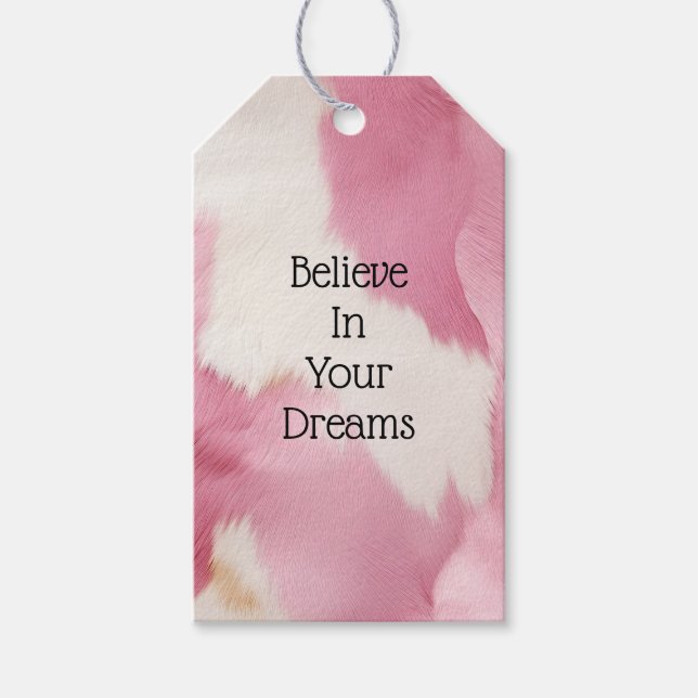 Etiqueta Para Presente Animal Dourado branco-rosado-rosado (Frente)