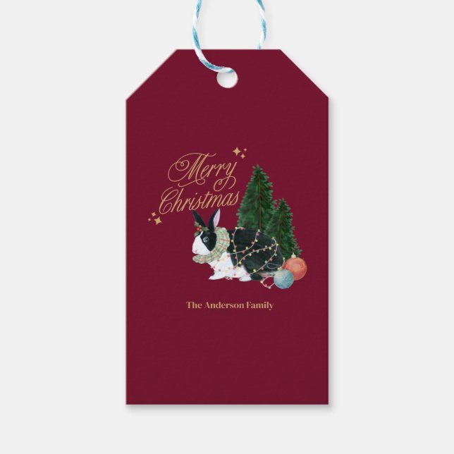 Etiqueta Para Presente animal fofo Papai Noel (Frente)