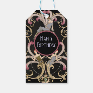 Etiqueta Para Presente Aniversário Art Déco – Estilo Flapper Vintage