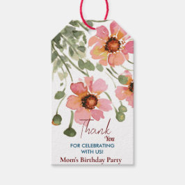 Etiqueta Para Presente Aniversário com flor selvagem