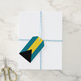 Etiqueta Para Presente Aniversário da Bandeira das Ilhas Bahamas