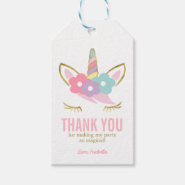 Etiqueta Para Presente Aniversário da Garota do Unicórnio Bonito