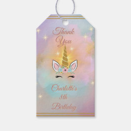 Etiqueta Para Presente Aniversário da Menina Unicórnio Mágica