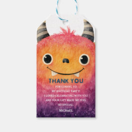 Etiqueta Para Presente Aniversário das Crianças do Monstro das Caixas d'Á