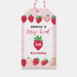 Etiqueta Para Presente Aniversário de 1 ano Berry Sweet