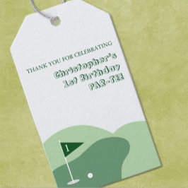 Etiqueta Para Presente Aniversário de 1 ano do menino golfista