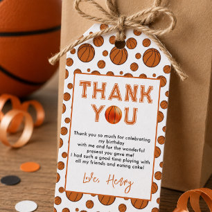Etiqueta Para Presente Aniversário de 1 ano do Novato do Ano Basquete