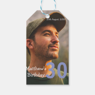 Etiqueta Para Presente aniversário de 30 anos adicionar nome foto data ho
