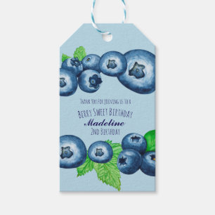 Etiqueta Para Presente Aniversário de Blueberries Doces 
