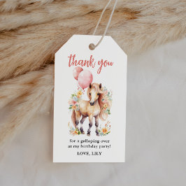Etiqueta Para Presente Aniversário De Cavalo Floral Obrigado Por Favor