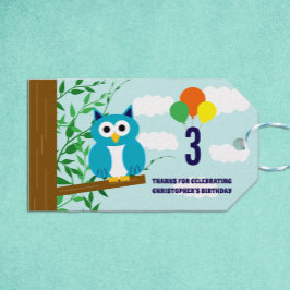 Etiqueta Para Presente Aniversário de Coruja