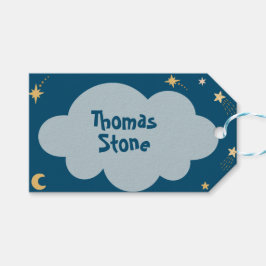 Etiqueta Para Presente Aniversário de criança de aventura do espaço