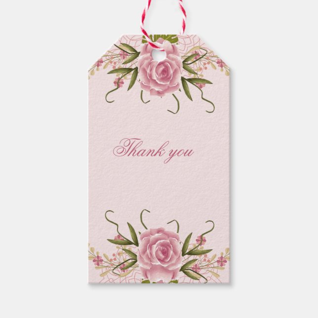 Etiqueta Para Presente Aniversário de Gêmeos Duplos Rosa Pastel (Frente)