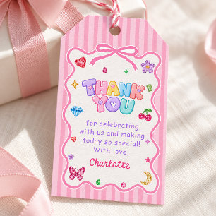 Etiqueta Para Presente Aniversário de Menina de Pedra Preciosa Caprichosa