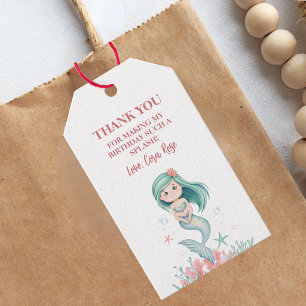 Etiqueta Para Presente Aniversário de Menina Sereia Debaixo do Mar