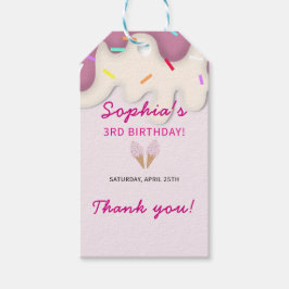 Etiqueta Para Presente Aniversário de Sorvete Doce