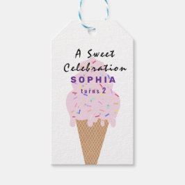 Etiqueta Para Presente Aniversário de Sorvete Doce