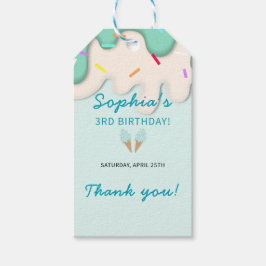 Etiqueta Para Presente Aniversário de Sorvete Doce