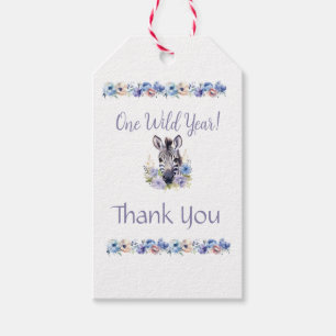 Etiqueta Para Presente Aniversário de Zebra Floral