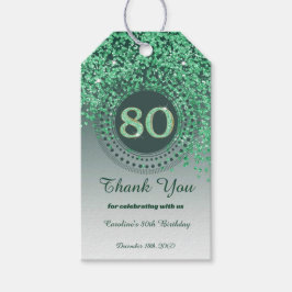 Etiqueta Para Presente Aniversário do 80 de Literatura Verde Moderna
