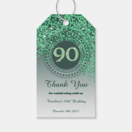 Etiqueta Para Presente Aniversário do 90 de Literatura Verde Moderna