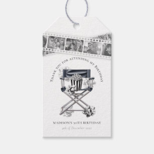 Etiqueta Para Presente Aniversário do Adulto Noturno do Vintage Movie