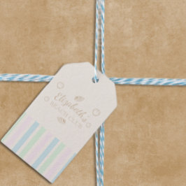 Etiqueta Para Presente Aniversário do Beach Club