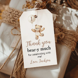 Etiqueta Para Presente Aniversário do Beary Boy do Urso do Teddy Obrigado