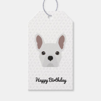 Etiqueta Para Presente Aniversário do Buldogue Branco Francês