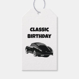 Etiqueta Para Presente Aniversário do Carro vintage Clássico