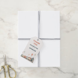 Etiqueta Para Presente Aniversário do Comboio Personalizável Obrigado