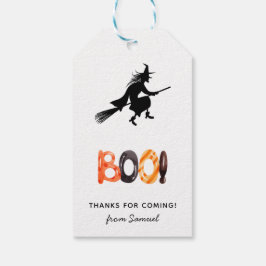 Etiqueta Para Presente Aniversário do Dia das Bruxas das Crianças - Bruxi
