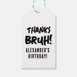 Etiqueta Para Presente Aniversário do Menino Bruh Adolescente Menino Adol