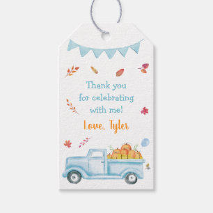 Etiqueta Para Presente Aniversário Do Pumpkin Truck Obrigado