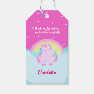 Etiqueta Para Presente Aniversário do Unicórnio Magro e Correto