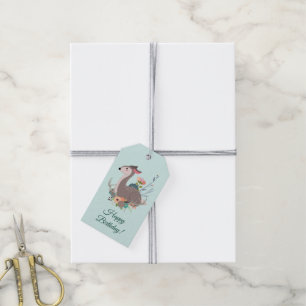 Etiqueta Para Presente Aniversário dos cervos da floresta personalizado