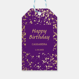 Etiqueta Para Presente Aniversário Dourado do Egito Clássico Sprinkles Ro