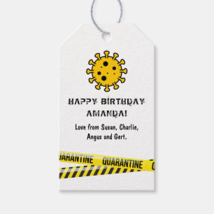 Etiqueta Para Presente Aniversário em Quarentena Lockdown
