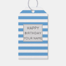 Aniversário Feliz Azul E Branco