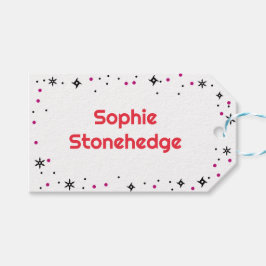 Etiqueta Para Presente Aniversário feminino estilo Ninja