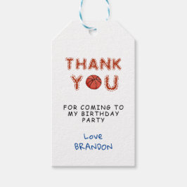 Etiqueta Para Presente Aniversário Infantil de Esportes Basquetebol