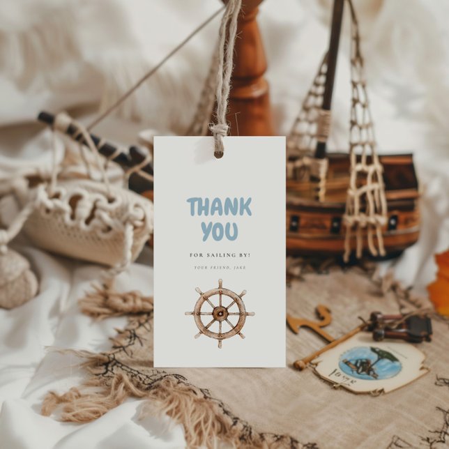 Etiqueta Para Presente Aniversário náutico charmoso (Criador carregado)