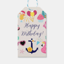 Etiqueta Para Presente Aniversário Náutico Fofo
