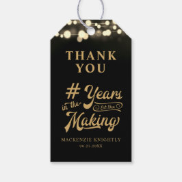 Etiqueta Para Presente Aniversário Obrigado Anos nas Luzes do Fazer