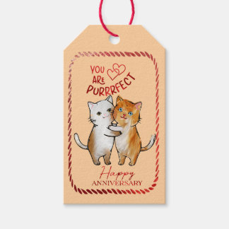 Etiqueta Para Presente Aniversário: Você é Purrfeito para amantes de gato